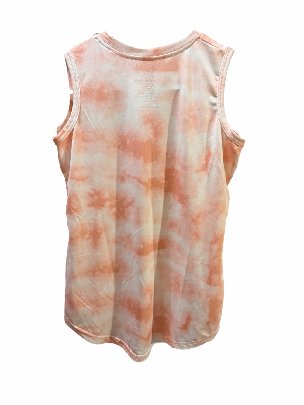 Realessentials Peach & White Tie-Dye Crewneck Tank - Picture 4 of 4